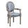 Fauteuil Constance en Velours Gris 55x46x96 h cm en Velours Gris