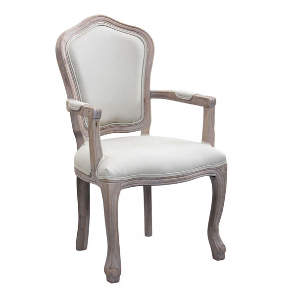 Fauteuil Charlene en Tissu 55x51x100 h cm en Tissu Blanc sconto