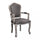 Fauteuil Charlene en Velours Taupe 55x51x100 h cm en Dove Wood