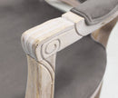 Poltrona Charlene in Velluto Taupe 55x51x100 h cm in Legno Tortora-6