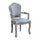 Fauteuil Charlene en Velours Gris 55x51x100 h cm en Velours Gris