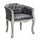 Fauteuil Coreen en Eco-cuir Gris Vintage 61x61x71 h cm en Bois Gris