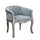 Fauteuil Coreen en Velours Gris 61x61x71 h cm en Bois Gris