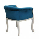 Poltrona Coreen in Velluto Blu 61x61x71 h cm in Legno Blu-4