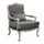 Fauteuil Christy en Velours Taupe 64x72x92 h cm en Dove Wood