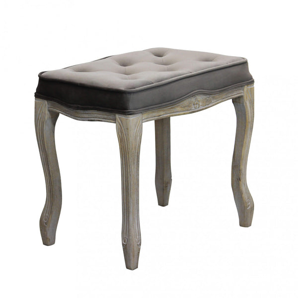 prezzo Tabouret Marly 50x36x47 h cm en velours gris tourterelle