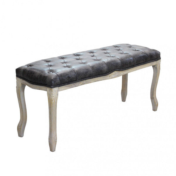 online Misty Banc en Eco-cuir Gris Vintage 110x36x47 h cm en Dove Wood