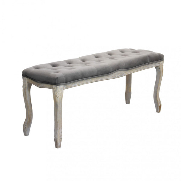 acquista Misty Banc en Velours Taupe 110x36x47 h cm en Bois de Colombe