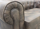 Divano 3  Posti Chesterfield 197x74x82 h cm in Similpelle Marrone-5