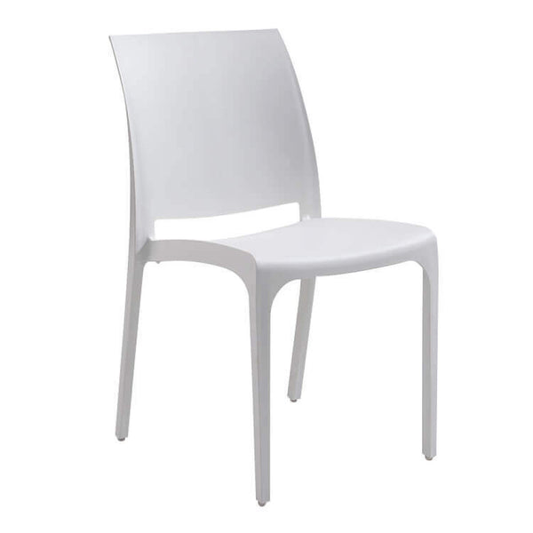 Chaise de jardin Volga 46x54x80 h cm en polypropylène blanc acquista