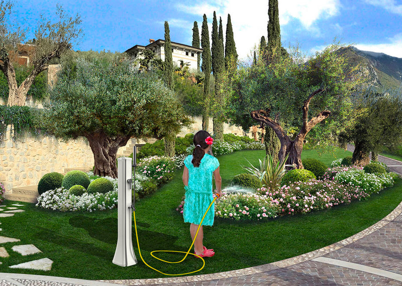 Mini Doccia da Giardino Lavapiedi Miscelatore e Doccetta Mobile Arkema Happy Go Dove grey-2