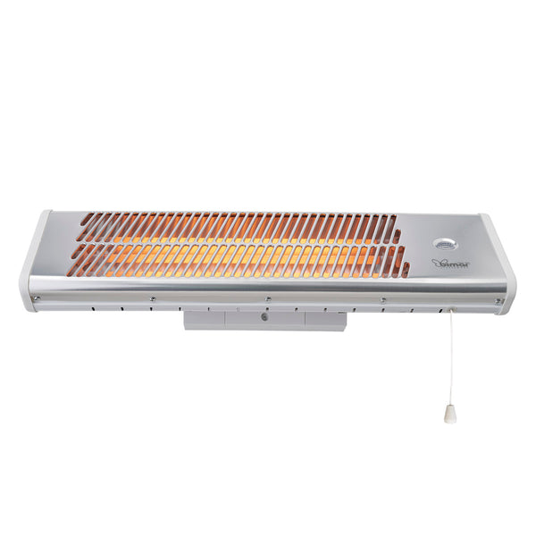 sconto Stufe Elettrica ad Infrarossi da Parete 1500W 53,8x11,5x13,3 cm 3 Resistenze al Quarzo Bimar HR312