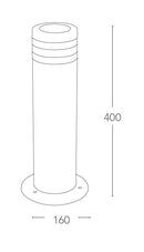 Paletto Tenuta Stagna Alluminio Fasce Traparenti Giardino Esterno 35 watt GU10 2700 kelvin Intec I-6048-4