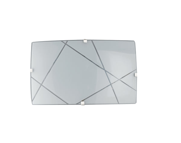 prezzo Applique murale rectangulaire moderne verre satiné décoration gravée lampe à Led 12 watts lumière ambiante naturelle I-ALEXIA/AP