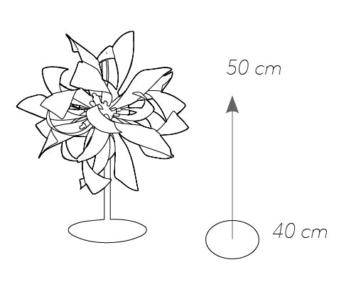 Lampada da Tavolo Oro Alluminio decoro Moderno Interno G9 Ambiente I-BLOOM-L-5