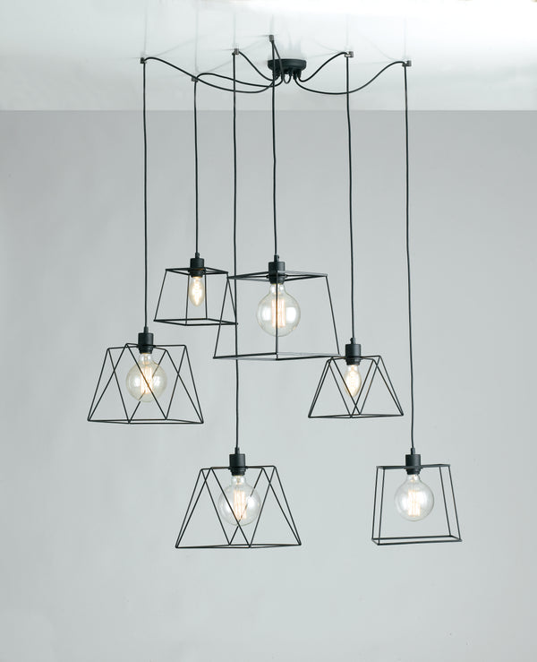 Lustre Rustique en Métal 6 Suspensions Vintage E27 online