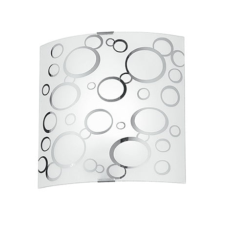 Applique Carré Chrome Bulles Blanc Verre Applique Moderne E27 Environnement I-BUBBLE/AP acquista