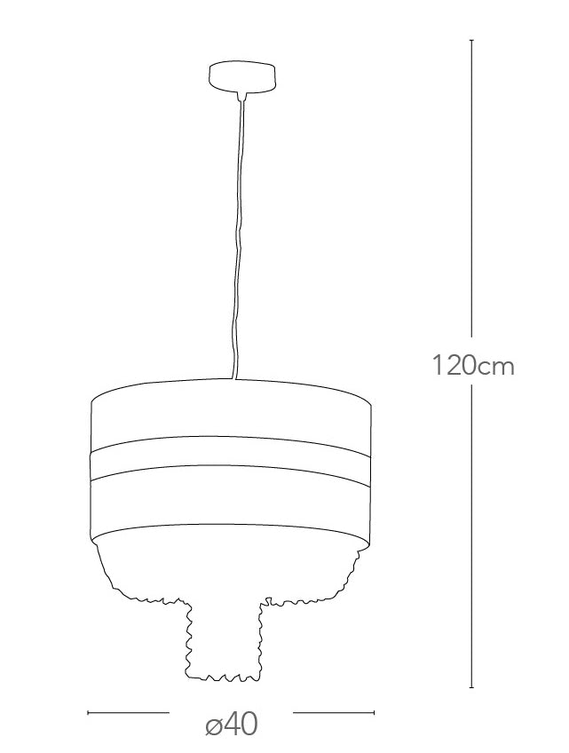 Lampadario a Sospensione Tessuto Lucido Bianco Pendagli in Acrilico Classico E27 Ambiente I-CHIGNON/S40-4