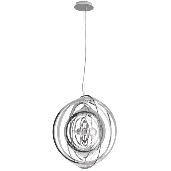 Lustre Anneaux Concentriques en Métal Chromé Suspension Moderne E27 acquista