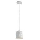 Sospensione Bianco Opaco paralume Forato Pizzo Lampadario Moderno E14 Ambiente I-CLUNY-S14-1