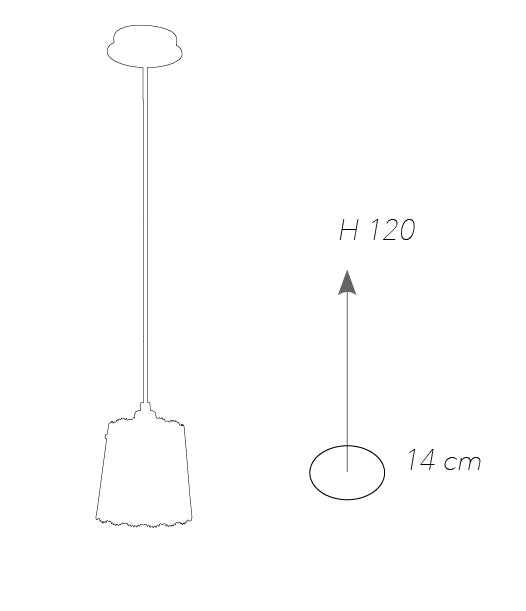 Sospensione Bianco Opaco paralume Forato Pizzo Lampadario Moderno E14 Ambiente I-CLUNY-S14-4