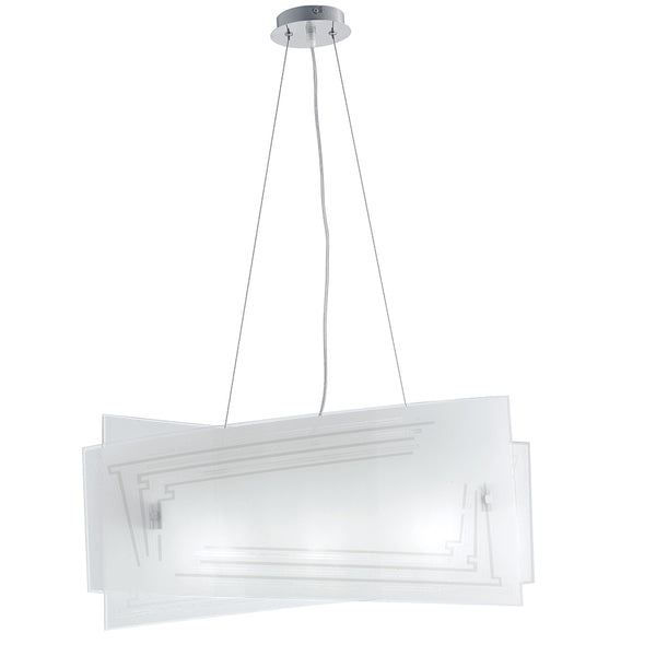 Lustre suspendu moderne en verre avec décoration intérieure pailletée E27 sconto