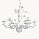 Lampadario Sospeso Bianco Metallo Rose Ceramica Classico E14 Ambiente I-CUPIDO/6-1