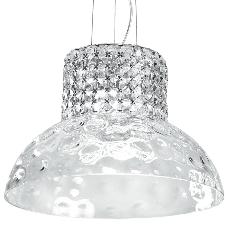 Sospensione Elegante Vetro Decorato Cristalli K9 Lampadario Moderno G9 Ambiente I-DANZA/S42-3