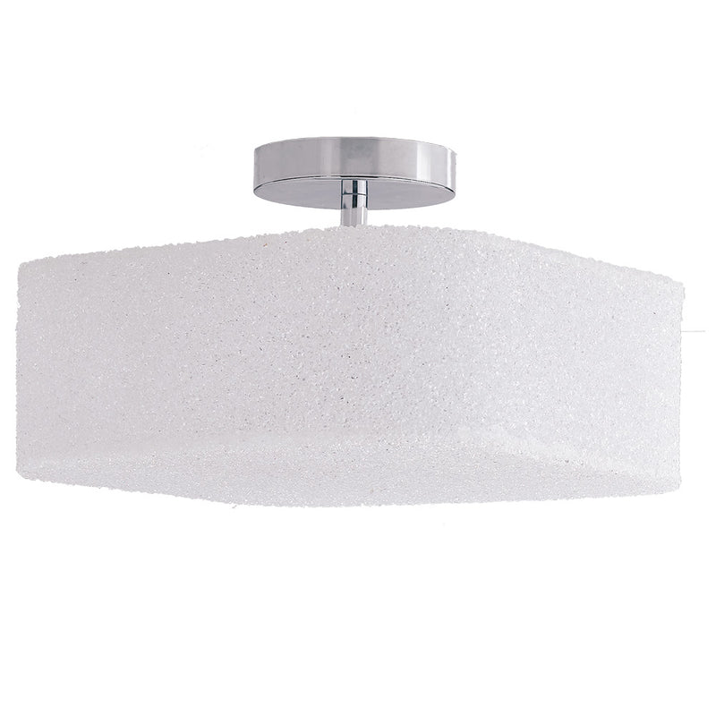 Plafoniera Cubica Metallo Cromo Acrilico effetto Brillantini Moderna E27 Ambiente I-DEA-PL32-1