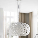 Lampadario a sospensione Metallo Bianco decoro simil Sassi E27 Ambiente I-DIONISO-S48-4