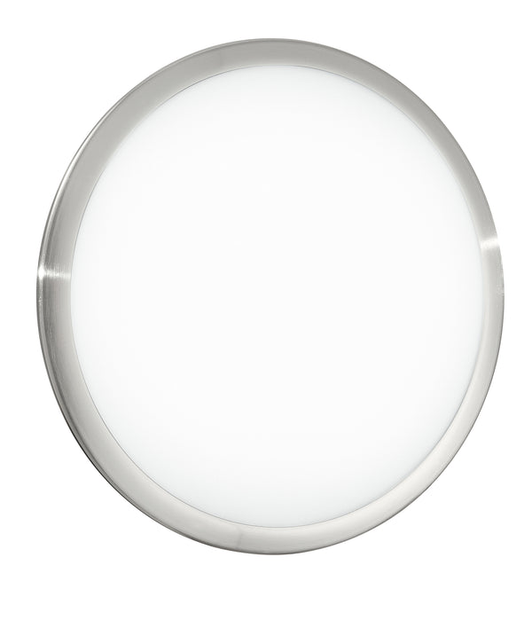 Plafonnier rond en verre satiné avec structure en métal Nikel Modern LED 14 watts lumière naturelle sconto