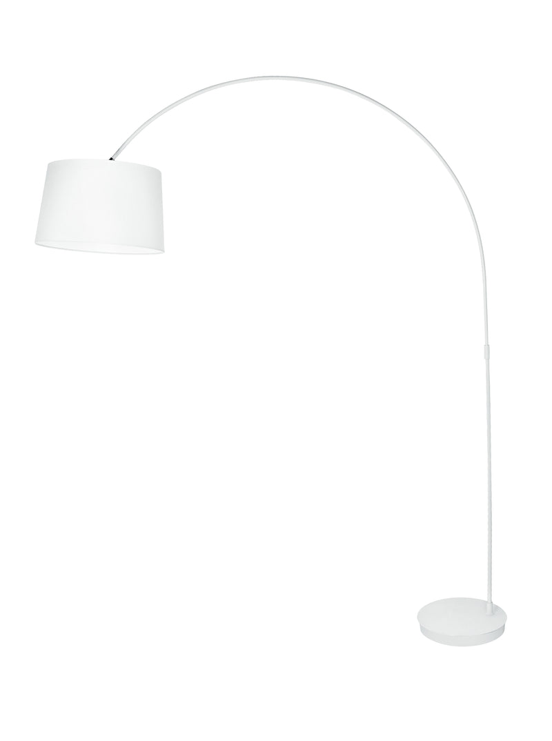 Lampada Arco Metallo Bianco Paralume Tessuto Bianco Piantana Moderna E27 Ambiente I-DREAM/PT-1