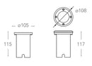 Faretto Calpestabile Esterno Tondo Acciaio Inox GU10 Intec I-DRIVE-R1-3