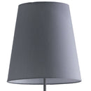 Lampada da Terra Paralume Tessuto Metallo Grigio Piantana Moderna E27 Ambiente I-ELVIS-PT GR-2