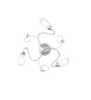 Plafoniera decoro Cristallo K9 struttura Metallo Cromo Diffusore Lampada Elegante E14 Ambiente I-ELY/PL3-1