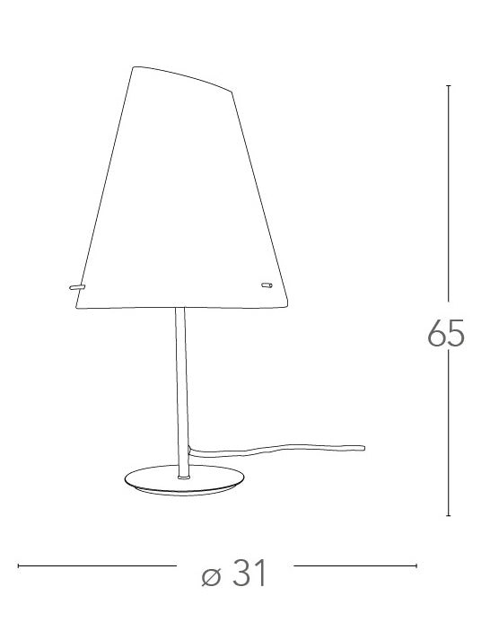 Lampada da Tavolo Vetro Opale Metallo Cromo Cavo Rosso Moderna Interni E27 Ambiente I-ERMES-LG1-3