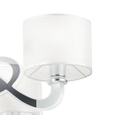 Lampadario Acciaio Acrilico paralume Tessuto Profilo Led 19 watt E14 Luce Naturale Ambiente I-EVOLUTION/4-3