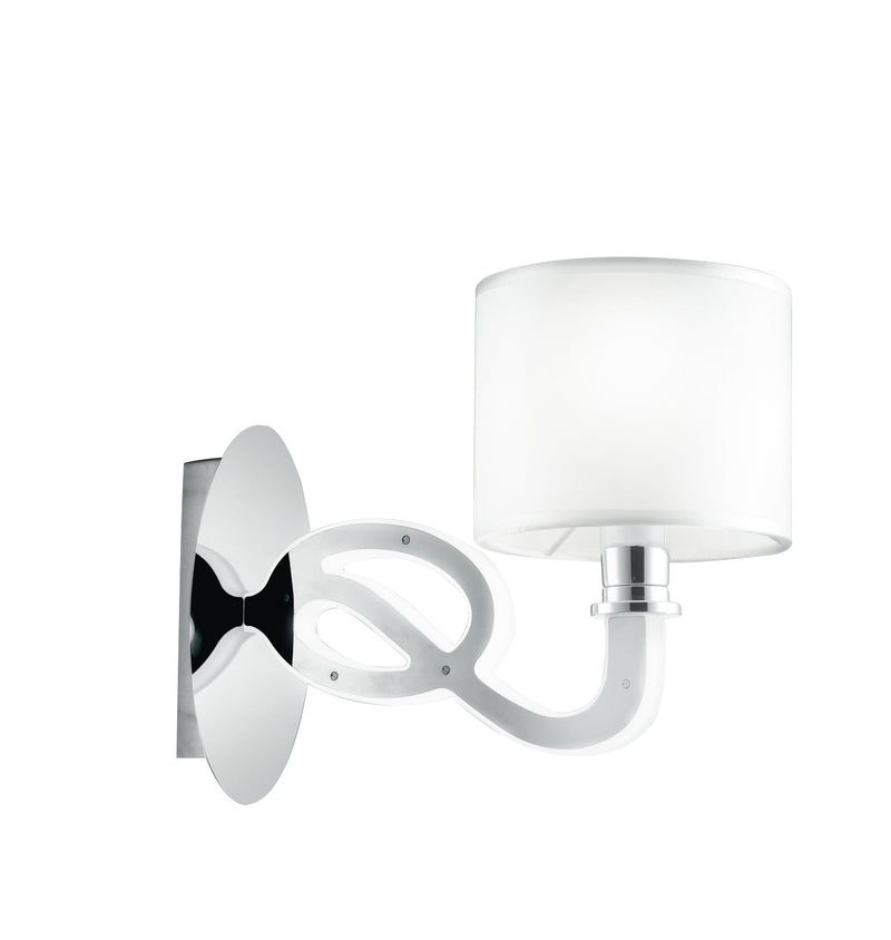 Applique Acrilico Acciaio Profilo Led Lampada Moderna 4 watt E14 Luce Naturale Ambiente I-EVOLUTION/AP1-1