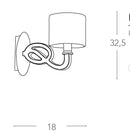 Applique Acrilico Acciaio Profilo Led Lampada Moderna 4 watt E14 Luce Naturale Ambiente I-EVOLUTION/AP1-3