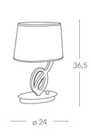 Lampada da Tavolo Moderna Acciaio Acrilico Profilo Led 4 watt E14 Luce Naturale Ambiente I-EVOLUTION/L1-2