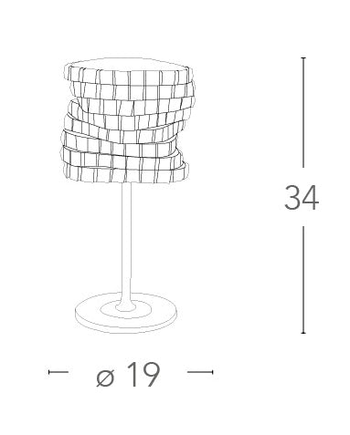 Lume Cristalli K9 Metallo Cromato Diffusore Lampada da Tavolo Moderna G9 Ambiente I-FLAMENCO/LM-3