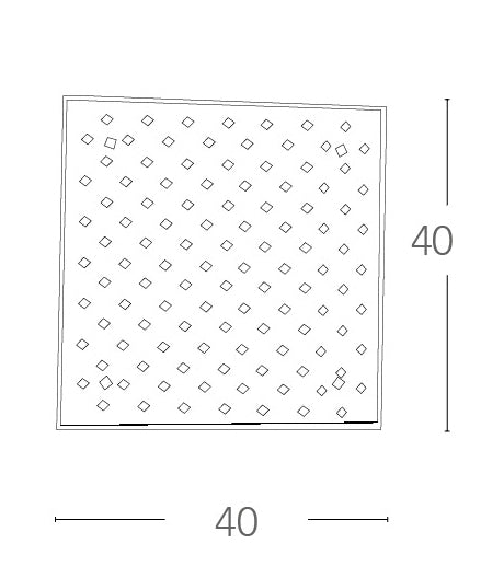 Plafoniera Rombi Cristalli K9 Quadrata Vetro Lampada Classica Led 28 watt Luce Naturale Ambiente I-FLORIAN/PL40-3