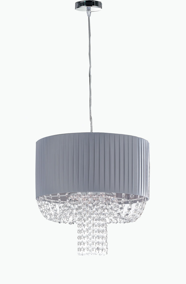 acquista Lustre en tissu gris pendentifs acryliques suspension classique E27