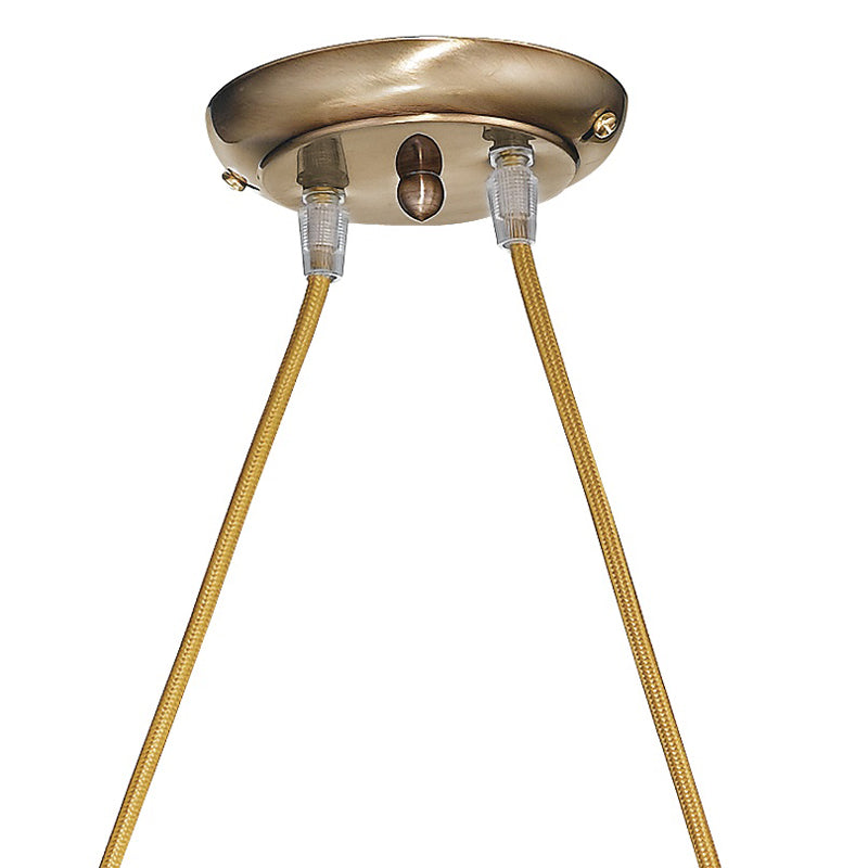 Sospensione Biliardo Metallo Bronzo diffusori Vetro Lampadario Moderno E27 Ambiente I-HALLEY/2 BR-2