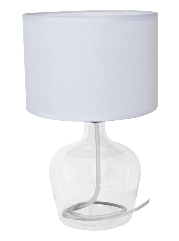 Abat jour Abat Jour Verre Transparent Abat Jour Tissu Blanc Lampe Moderne E27 Environnement I-HENDRIX-L acquista
