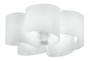 Plafoniera Vetro Bianco Alluminio Lampada Moderna Intrerno E27 Ambiente I-IMAGINE-PL5-1