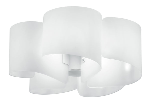 sconto Plafonnier Verre Blanc Aluminium Lampe Moderne Intérieur E27 Environnement I-IMAGINE-PL5