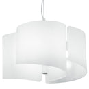 Sospensione decoro Vetro Bianco Alluminio Lampadario Moderno E27 Ambiente I-IMAGINE-S3-3