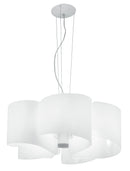 Lampadario a sospensione Alluminio Vetro Bianco Moderno E27 Ambiente I-IMAGINE-S5-1