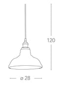 Sospensione Metallo paralume Vetro Colorato Lampadario Rustico E27 Ambiente I-ISABEL-S1-4